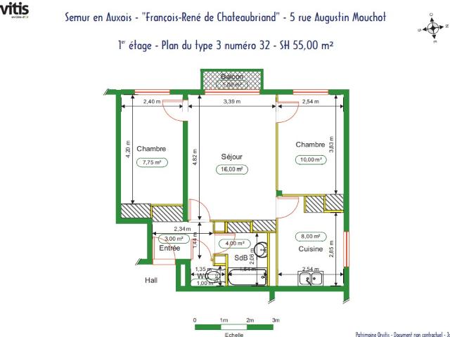 À louer Appartement T3 à Semur en Auxois