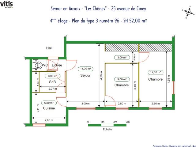 À louer Appartement T3 à Semur en Auxois