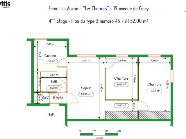 À louer Appartement T3 à Semur en Auxois