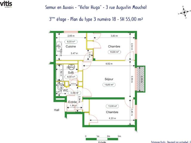 À louer Appartement T3 à Semur en Auxois