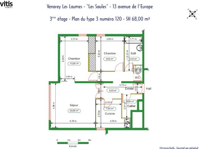 À louer Appartement T3 à Venarey les Laumes