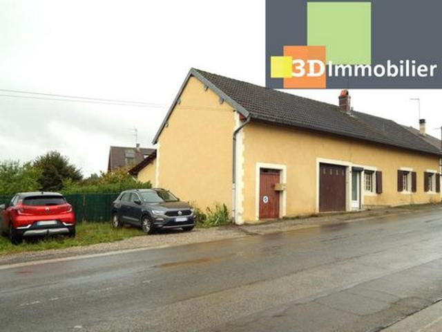 A louer BLETTERANS centre 39, une MAISON MEUBLEE de PLAIN PIED, 2 CHAMBRES, GARAGE, TERRAIN