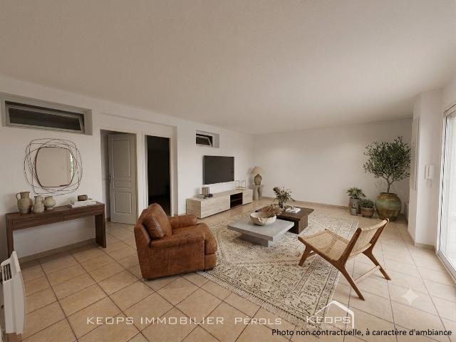 A LOUER CENTRE PEROLS Appartement de type 3 de 66m2