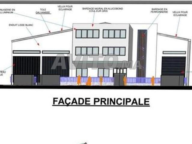À Louer Entrepôt neuf 1 260m² avec bureau – Skhirat