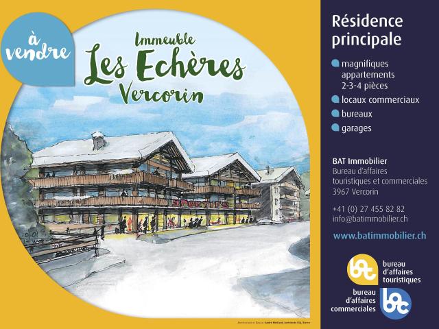 A louer: Locaux commerciaux modernes au coeur de la station de Vercorin | dreamo. Ch