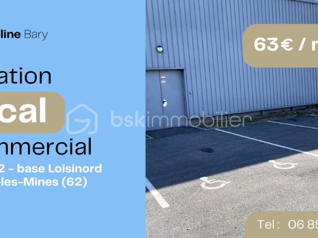À LOUER – LOCAL COMMERCIAL ERP 400 m² – NOEUX LES MINES 62 Proche zone E. Leclerc – Base Loisinord / Accès A26