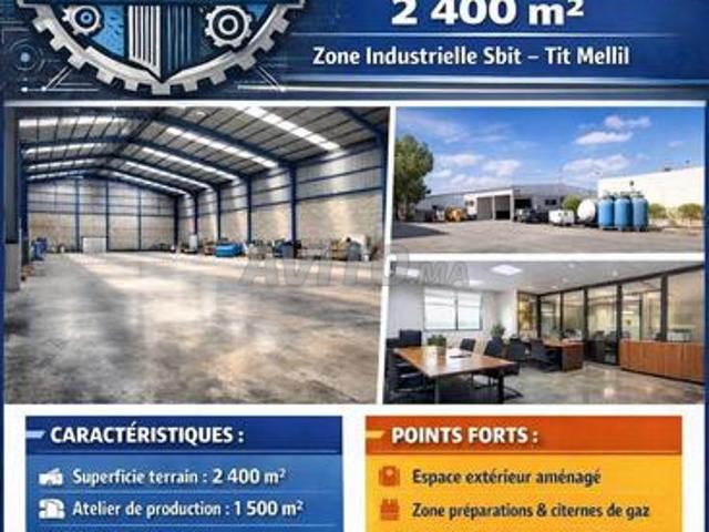 À louer – local industriel 2 400 m²
