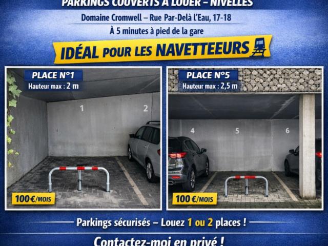 à louer Parking Nivelles Par delà l'eau