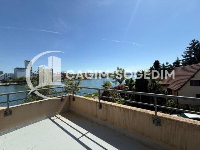 À louer Superbe F3 meublé avec terrasse vue Rhin Huningue