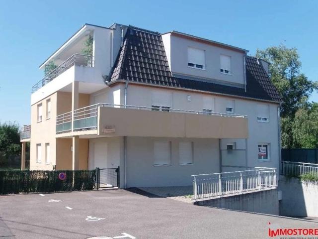 A louer sur PFASTATT un beau F3 en rez de jardin