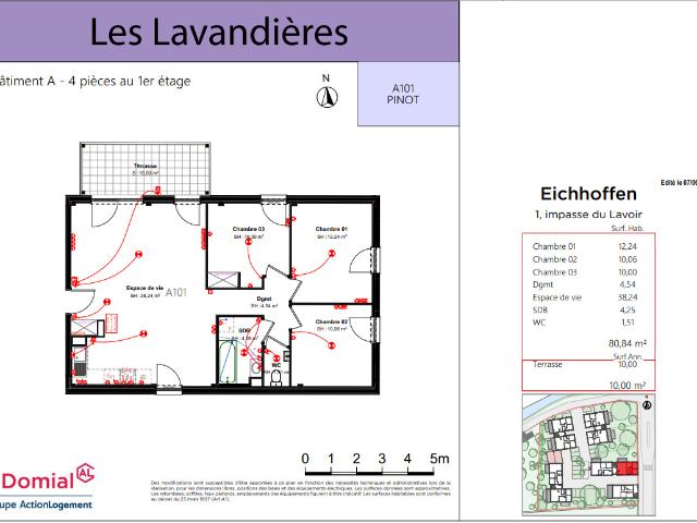 A LOUER T4 EICHHOFFEN SANS FRAIS D'AGENCE