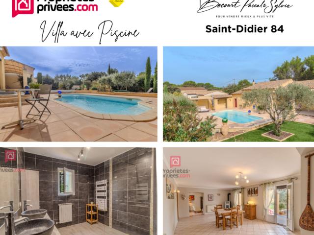 A SAISIR ! Propriété St Didier 84210 PLAIN PIED 8 pièce s 160 m2 avec piscine