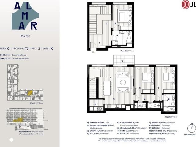à venda Apartamento de alto padrão de 144 m2, Almada, Portugal