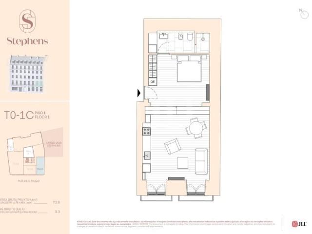 à venda Apartamento de alto padrão de 73 m2, Lisboa