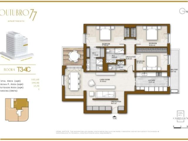 à venda Luxuoso apartamento de 144 m2, Lisboa