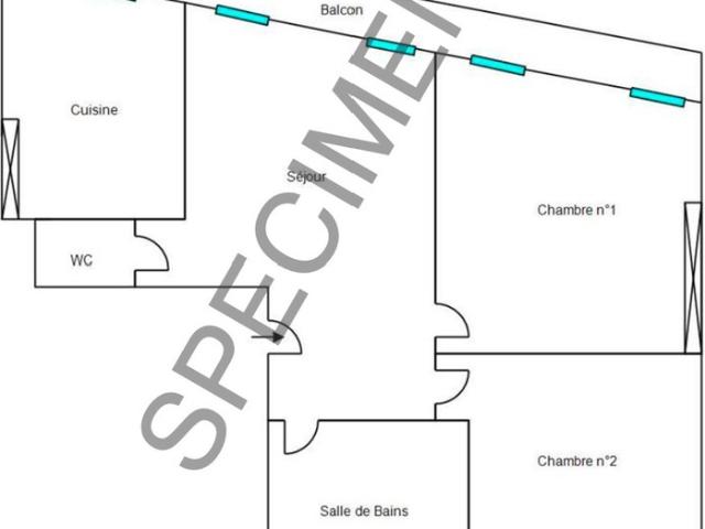 À vendre 2 appartements T3 de 55+58m² à MARSEILLE 1ER ARRONDISSEMENT