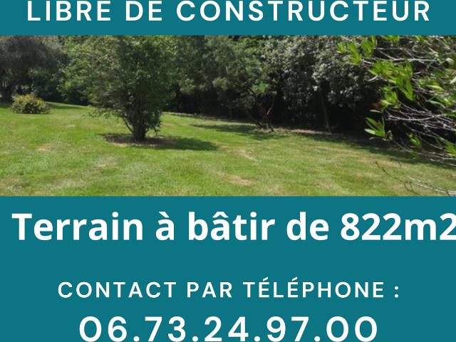 A VENDRE: Terrain à bâtir de 822m2 à Saint Martin de Hinx