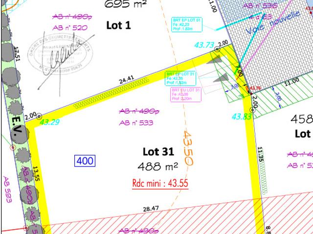À vendre – Terrain constructible de 741 m²