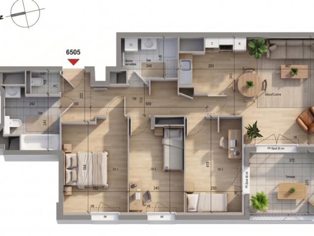 A vendre appartement 4 pièces à Abervilliers