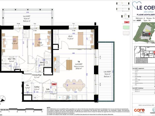 À vendre: Appartement 4 pièces avec vue montagne à La Plagn. 81m² Bellentre
