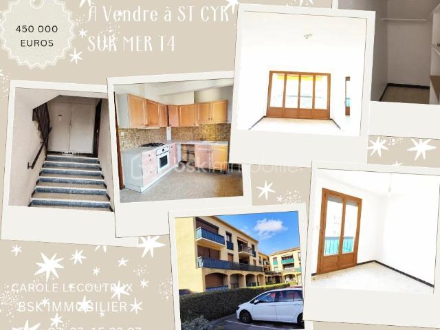 À vendre – Appartement T4 à Saint Cyr sur Mer de 77,72 M2