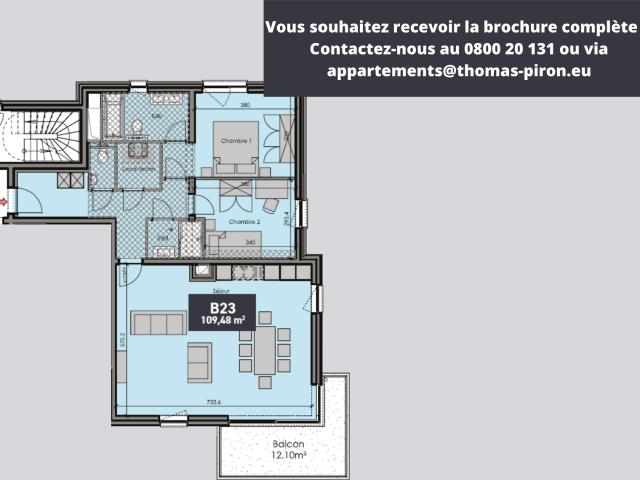 à vendre Appartement Nivelles Faubourg de Charleroi entre n°68 et 90