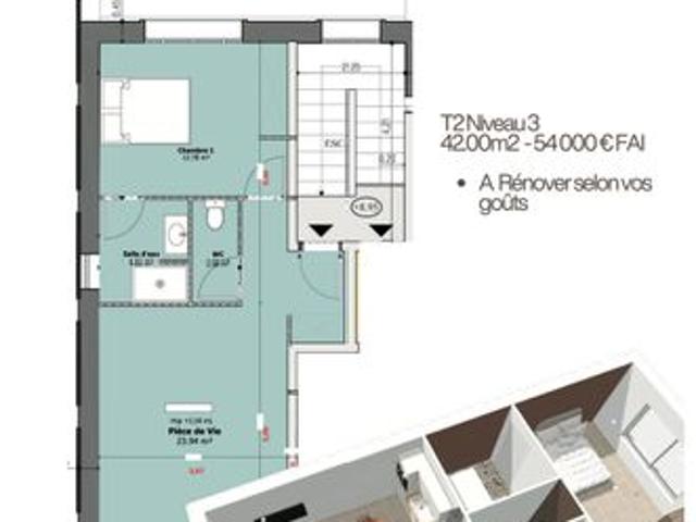 À VENDRE – Appartements T2 à T4 – A RENOVER Quartier Pompidou – Brive