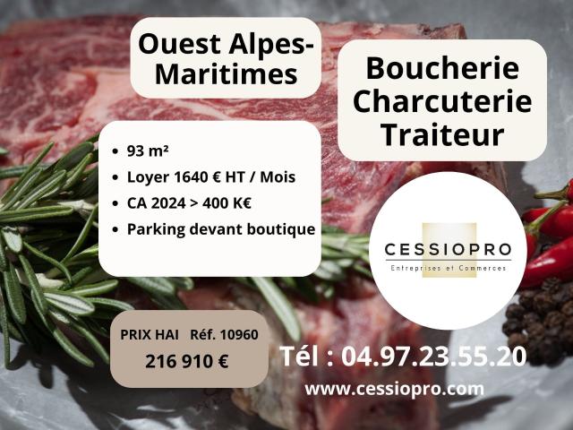 A vendre BOUCHERIE CHARCUTERIE TRAITEUR Pays Grassois