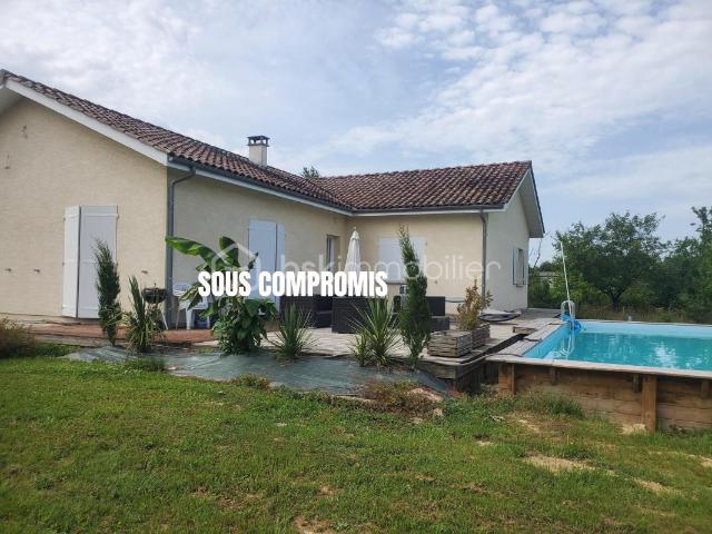 À VENDRE – Entre Marmande et Bergerac – Maison, au style contemporain, de plain pied avec piscine et grand terrain