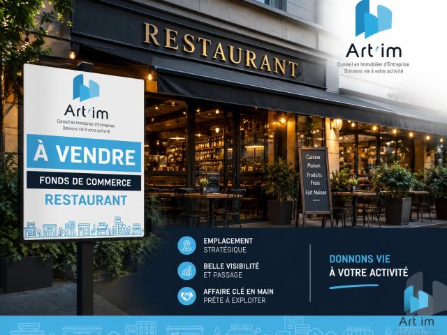 A VENDRE FONDS DE COMMERCE RESTAURATION