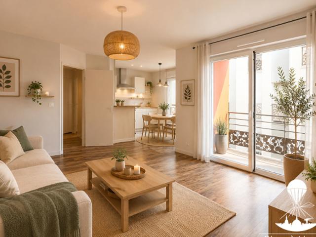 A vendre grand appartement T2 Nantes Canclaux balcon et garage