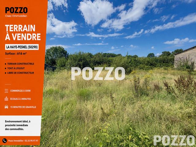 A VENDRE LA HAYE PESNEL 50320 Terrain à bâtir d'environ 616 m2