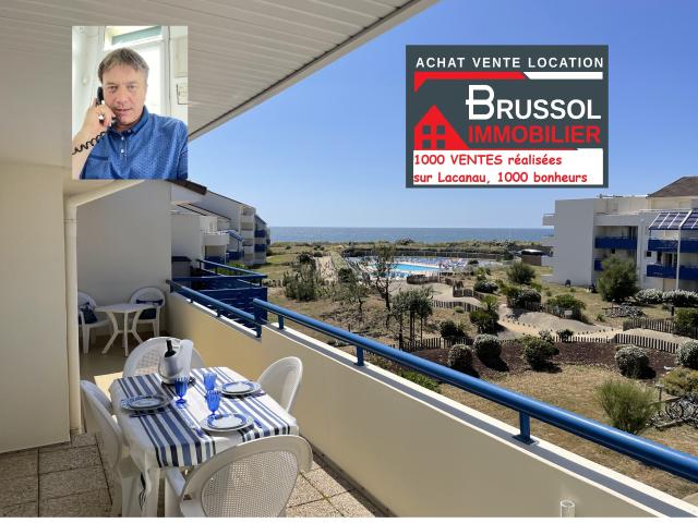 A VENDRE LACANAU OCEAN appartement avec terrasse situé en front de mer, proche de la plage, piscine, centre vi
