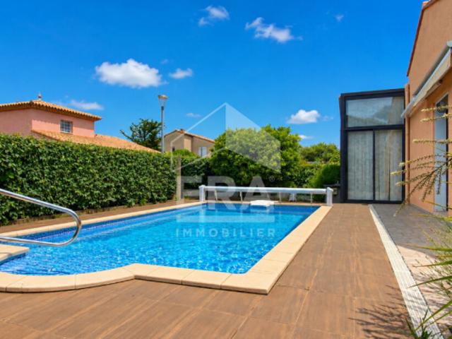 A VENDRE LE BOULOU MAISON PLAIN PIED, 4 FACES AVEC PISCINE