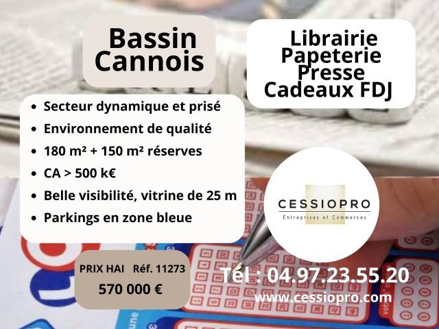 A vendre Librairie Papeterie Presse Cadeaux FDJ 180 m2 BASSIN CANNOIS