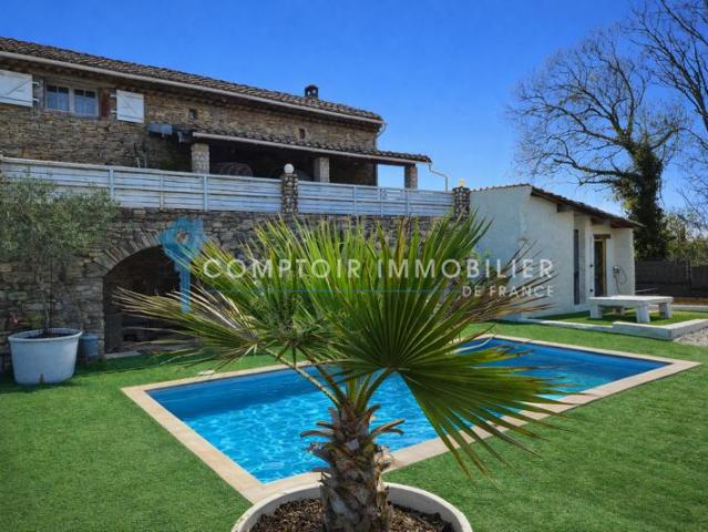 A VENDRE Mas en pierre de caractère 2 logements Piscine