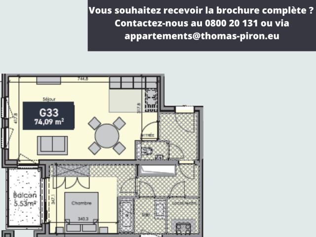 à vendre Penthouse Nivelles Faubourg de Charleroi