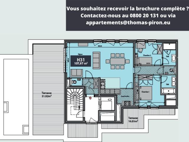 à vendre Penthouse Nivelles Faubourg de Charleroi