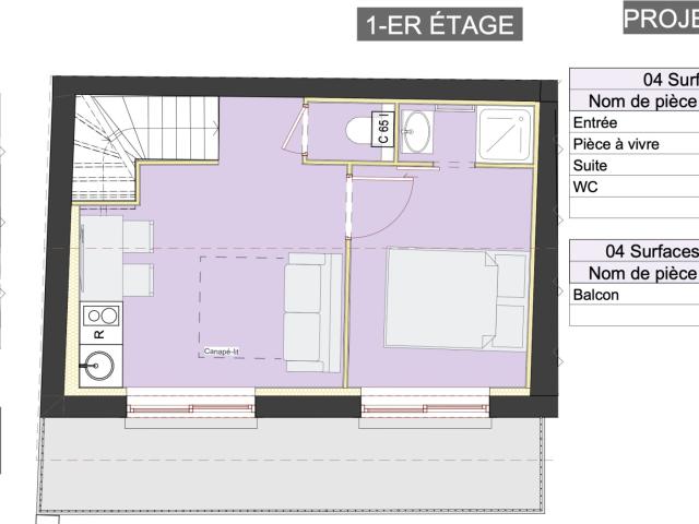 À VENDRE PLATEAU AVEC BALCON LYON 8