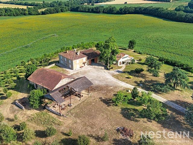 A Vendre Propriété de plus de 2 hectares avec trois maisons. 524m² Castéra Verduzan