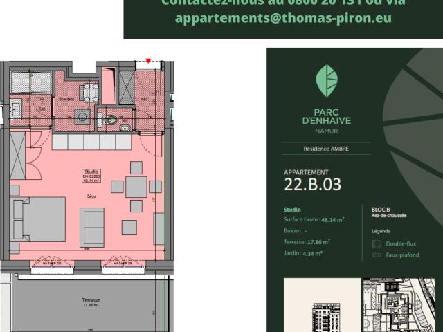 à vendre Studio Namur