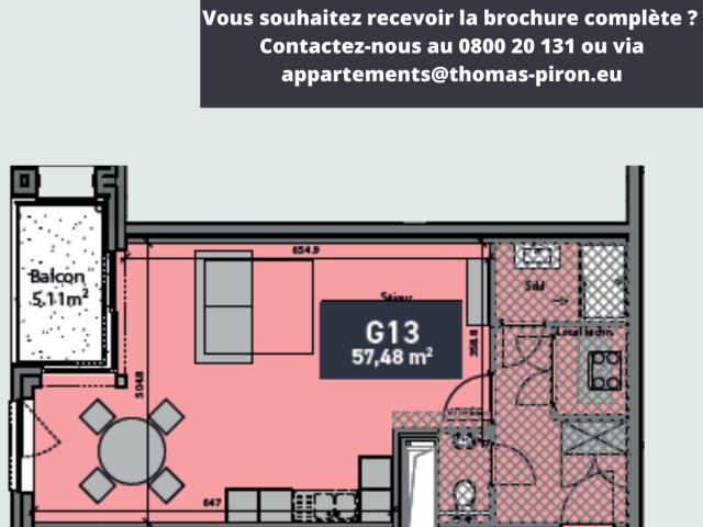 à vendre Studio Nivelles Faubourg de Charleroi