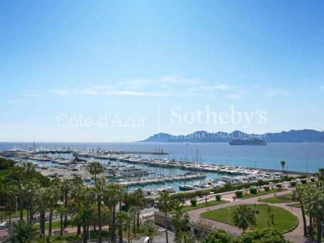 A vendre sur la Croisette à Cannes, un luxueux appartement type 5 pièces, vue mer
