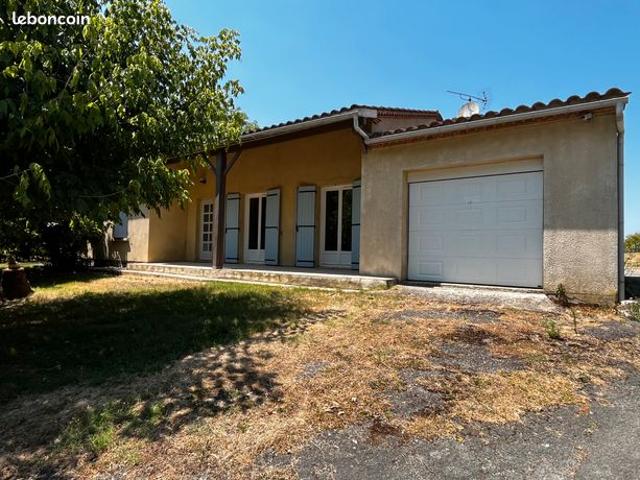A 10 minutes de MARMANDE, maison de plain pied, garage, grandes dépendances, puits et terrain de 7000m2