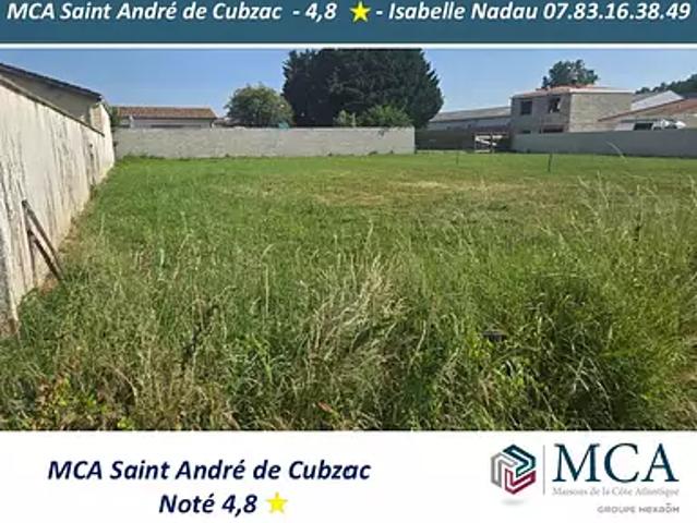 Achat terrains Saint André de Cubzac