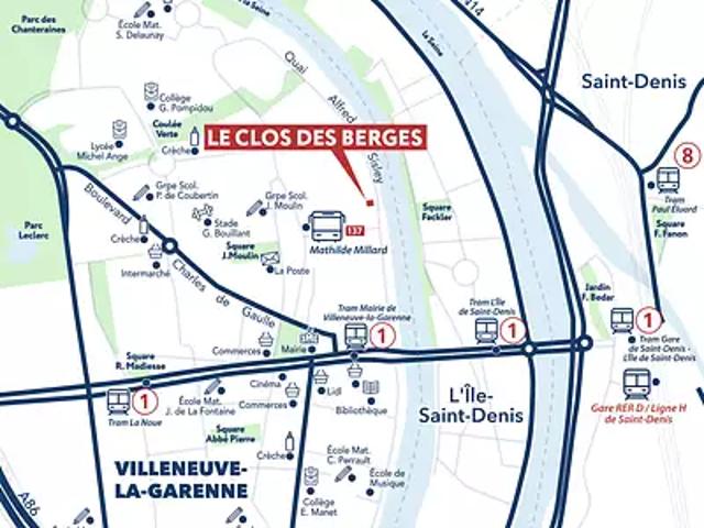 Achat appartements Villeneuve la Garenne t4 PTZ+ TVA 5,5%