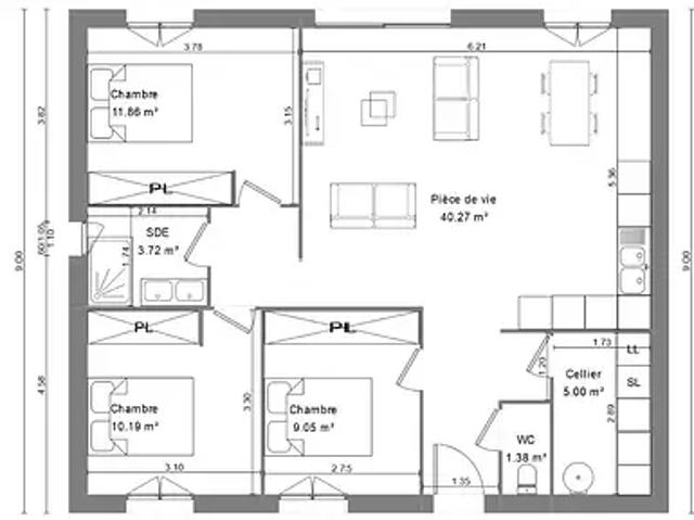 Achat maisons Baugy 4 pièces
