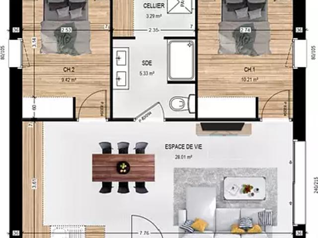 Achat maisons Baugé en Anjou 3 pièces