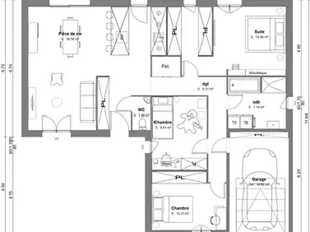 Achat maisons Chauny 4 pièces