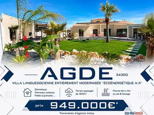 Agde 34300 Achat / Vente maison 5 pièces t5 piscine terrasse